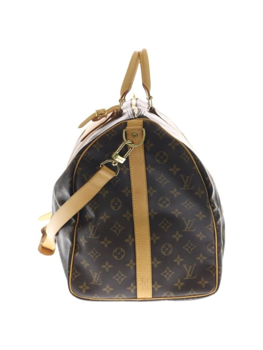 Louis Vuitton Monogram Keepall Bandouliere 50 Boston Bag Brown Leather - Picture 3 of 7